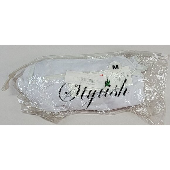 Stylish Bathing Suit Swimwear Cover-Up Soft white Sheer Size Medium New w Tags - Picture 7 of 8